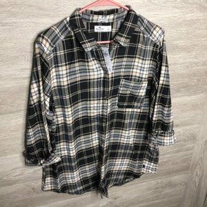 Boyfriend Fit Flannel Shirt 